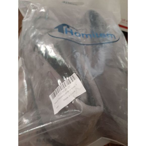 New Men's 11 Grey Homitem Moccasin Memory Foam Slippers House Shoes Indo… - Picture 5 of 12